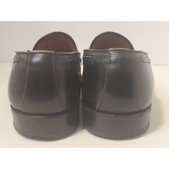 Allen Edmonds Black Leather Slip On Dress Tassel Loafers Shoes Men's 10.5 D - Picture 7 of 8